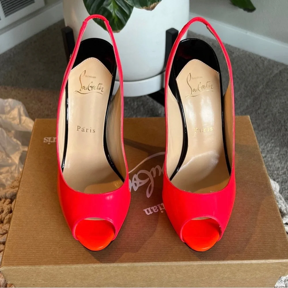 Christian Louboutin Clare slingback Pumps open toe - Picture 2 of 10